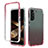 Custodia Silicone Trasparente Ultra Sottile Morbida Cover Fronte e Retro 360 Gradi Sfumato M01 per Samsung Galaxy S24 5G Rosso