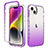 Custodia Silicone Trasparente Ultra Sottile Morbida Cover Fronte e Retro 360 Gradi Sfumato per Apple iPhone 14 Plus Viola