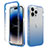 Custodia Silicone Trasparente Ultra Sottile Morbida Cover Fronte e Retro 360 Gradi Sfumato per Apple iPhone 14 Pro Max Blu