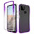 Custodia Silicone Trasparente Ultra Sottile Morbida Cover Fronte e Retro 360 Gradi Sfumato per Google Pixel 5a 5G Viola