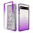 Custodia Silicone Trasparente Ultra Sottile Morbida Cover Fronte e Retro 360 Gradi Sfumato per Google Pixel 6a 5G Viola