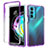 Custodia Silicone Trasparente Ultra Sottile Morbida Cover Fronte e Retro 360 Gradi Sfumato per Motorola Moto Edge 20 5G Viola