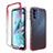 Custodia Silicone Trasparente Ultra Sottile Morbida Cover Fronte e Retro 360 Gradi Sfumato per Motorola Moto G31 Rosso