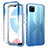 Custodia Silicone Trasparente Ultra Sottile Morbida Cover Fronte e Retro 360 Gradi Sfumato per Realme C25Y India Blu