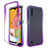 Custodia Silicone Trasparente Ultra Sottile Morbida Cover Fronte e Retro 360 Gradi Sfumato per Samsung Galaxy A01 SM-A015 Viola