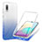 Custodia Silicone Trasparente Ultra Sottile Morbida Cover Fronte e Retro 360 Gradi Sfumato per Samsung Galaxy A02 Blu