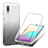 Custodia Silicone Trasparente Ultra Sottile Morbida Cover Fronte e Retro 360 Gradi Sfumato per Samsung Galaxy A02 Nero
