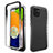 Custodia Silicone Trasparente Ultra Sottile Morbida Cover Fronte e Retro 360 Gradi Sfumato per Samsung Galaxy A03 Grigio Scuro