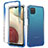 Custodia Silicone Trasparente Ultra Sottile Morbida Cover Fronte e Retro 360 Gradi Sfumato per Samsung Galaxy A12 Nacho Blu