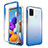 Custodia Silicone Trasparente Ultra Sottile Morbida Cover Fronte e Retro 360 Gradi Sfumato per Samsung Galaxy A21s Blu