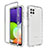 Custodia Silicone Trasparente Ultra Sottile Morbida Cover Fronte e Retro 360 Gradi Sfumato per Samsung Galaxy A22 4G