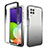 Custodia Silicone Trasparente Ultra Sottile Morbida Cover Fronte e Retro 360 Gradi Sfumato per Samsung Galaxy A22 4G Grigio Scuro