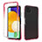 Custodia Silicone Trasparente Ultra Sottile Morbida Cover Fronte e Retro 360 Gradi Sfumato per Samsung Galaxy A22s 5G Rosso