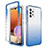 Custodia Silicone Trasparente Ultra Sottile Morbida Cover Fronte e Retro 360 Gradi Sfumato per Samsung Galaxy A32 4G Blu