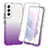 Custodia Silicone Trasparente Ultra Sottile Morbida Cover Fronte e Retro 360 Gradi Sfumato per Samsung Galaxy S22 5G Viola