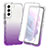 Custodia Silicone Trasparente Ultra Sottile Morbida Cover Fronte e Retro 360 Gradi Sfumato per Samsung Galaxy S23 5G Viola