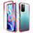 Custodia Silicone Trasparente Ultra Sottile Morbida Cover Fronte e Retro 360 Gradi Sfumato per Xiaomi Redmi Note 11 5G Rosso