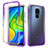 Custodia Silicone Trasparente Ultra Sottile Morbida Cover Fronte e Retro 360 Gradi Sfumato per Xiaomi Redmi Note 9 Viola