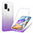 Custodia Silicone Trasparente Ultra Sottile Morbida Cover Fronte e Retro 360 Gradi Sfumato YB1 per Samsung Galaxy A21s Viola