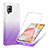 Custodia Silicone Trasparente Ultra Sottile Morbida Cover Fronte e Retro 360 Gradi Sfumato YB1 per Samsung Galaxy A42 5G Viola