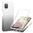 Custodia Silicone Trasparente Ultra Sottile Morbida Cover Fronte e Retro 360 Gradi Sfumato YB1 per Samsung Galaxy F12 Nero