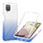 Custodia Silicone Trasparente Ultra Sottile Morbida Cover Fronte e Retro 360 Gradi Sfumato YB1 per Samsung Galaxy M12 Blu