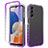 Custodia Silicone Trasparente Ultra Sottile Morbida Cover Fronte e Retro 360 Gradi Sfumato ZJ1 per Samsung Galaxy A05s Viola