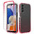 Custodia Silicone Trasparente Ultra Sottile Morbida Cover Fronte e Retro 360 Gradi Sfumato ZJ1 per Samsung Galaxy A15 4G Rosso