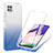 Custodia Silicone Trasparente Ultra Sottile Morbida Cover Fronte e Retro 360 Gradi Sfumato ZJ1 per Samsung Galaxy A22 5G Blu