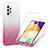 Custodia Silicone Trasparente Ultra Sottile Morbida Cover Fronte e Retro 360 Gradi Sfumato ZJ1 per Samsung Galaxy A52 4G Rosa