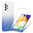 Custodia Silicone Trasparente Ultra Sottile Morbida Cover Fronte e Retro 360 Gradi Sfumato ZJ1 per Samsung Galaxy A52 5G Blu