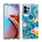 Custodia Silicone Trasparente Ultra Sottile Morbida Cover Fronte e Retro 360 JX1 per Motorola Moto Edge 40 Pro 5G Ciano