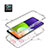Custodia Silicone Trasparente Ultra Sottile Morbida Cover Fronte e Retro 360 JX1 per Samsung Galaxy A22 4G
