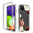Custodia Silicone Trasparente Ultra Sottile Morbida Cover Fronte e Retro 360 JX1 per Samsung Galaxy A22 4G Marrone