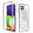 Custodia Silicone Trasparente Ultra Sottile Morbida Cover Fronte e Retro 360 per Samsung Galaxy A22 4G Bianco