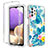 Custodia Silicone Trasparente Ultra Sottile Morbida Cover Fronte e Retro 360 per Samsung Galaxy A32 4G Cielo Blu
