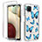 Custodia Silicone Trasparente Ultra Sottile Morbida Cover Fronte e Retro 360 per Samsung Galaxy F12 Blu