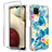 Custodia Silicone Trasparente Ultra Sottile Morbida Cover Fronte e Retro 360 per Samsung Galaxy F12 Cielo Blu
