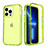 Custodia Silicone Trasparente Ultra Sottile Morbida Cover Fronte e Retro 360 YJ1 per Apple iPhone 13 Pro Max Verde