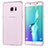 Custodia Silicone Trasparente Ultra Sottile Morbida T04 per Samsung Galaxy S6 Edge+ Plus SM-G928F Rosa