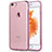 Custodia Silicone Trasparente Ultra Sottile Morbida T18 per Apple iPhone 8 Oro Rosa