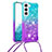 Custodia Silicone Ultra Sottile Cover Morbida Sfumato Y01B per Samsung Galaxy S21 FE 5G Multicolore