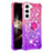 Custodia Silicone Ultra Sottile Cover Morbida Sfumato Y04B per Samsung Galaxy S24 5G Viola