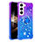 Custodia Silicone Ultra Sottile Cover Morbida Sfumato Y04B per Samsung Galaxy S24 Plus 5G Blu