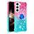 Custodia Silicone Ultra Sottile Cover Morbida Sfumato Y04B per Samsung Galaxy S24 Plus 5G Ciano