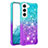 Custodia Silicone Ultra Sottile Cover Morbida Sfumato Y05B per Samsung Galaxy S21 5G Multicolore