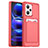Custodia Silicone Ultra Sottile Morbida 360 Gradi Cover J02S per Xiaomi Redmi Note 12 Explorer Rosso