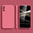 Custodia Silicone Ultra Sottile Morbida 360 Gradi Cover per Samsung Galaxy F02S SM-E025F Rosa Caldo