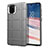 Custodia Silicone Ultra Sottile Morbida 360 Gradi Cover per Samsung Galaxy Note 10 Lite Argento