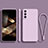 Custodia Silicone Ultra Sottile Morbida 360 Gradi Cover per Samsung Galaxy S24 5G Lavanda